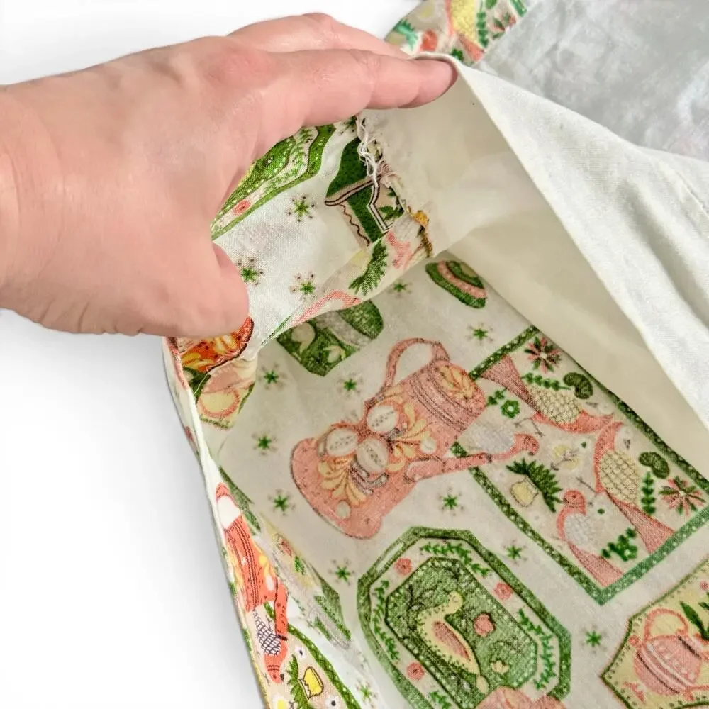 VTG MCM White Yellow Range Green Floral 64